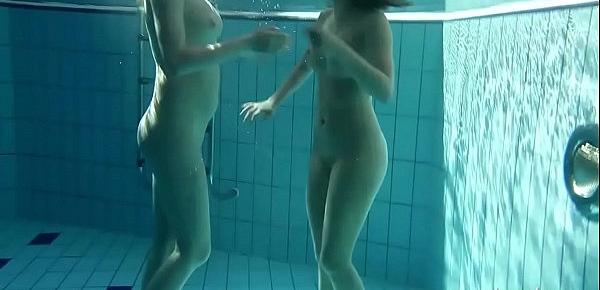  Zuzana and Lucie underwater swimming lesbos